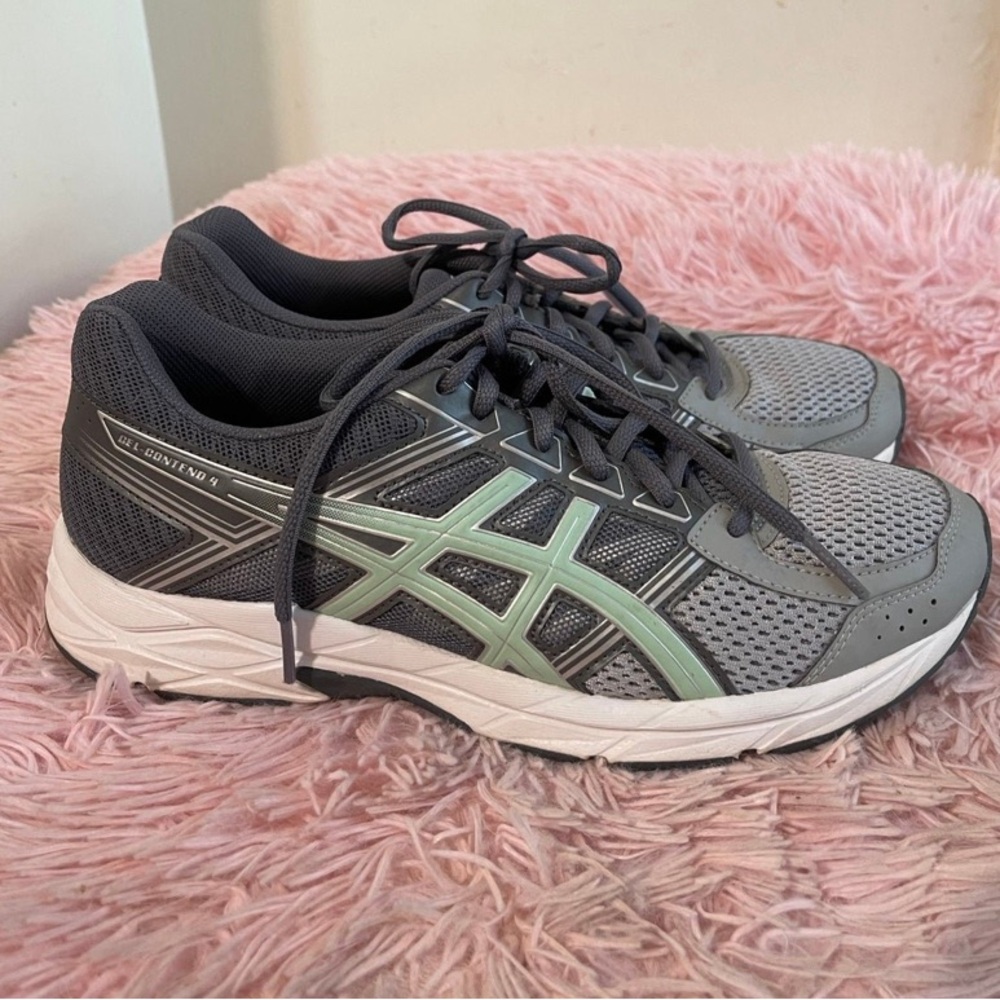 ASICS GEL-CONTEND‎ 4 Mid Grey/Glacier Sea/Silver women’s running shoes SZ 9